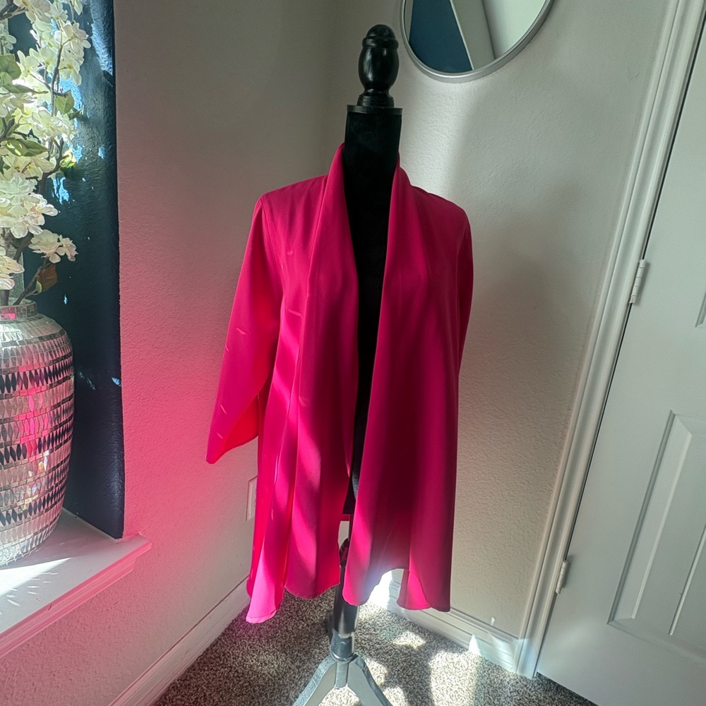 Caroline Rose Bold Fuchsia Open Cardigan - Picture 16 of 16